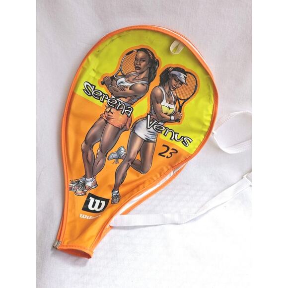 NWT Wilson Serena Venus Williams 23" Vintage Double Beam Tennis Racket W/ Cover - Picture 8 of 8